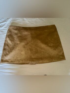 Abercrombie & Fitch Brown Suede Mini Skort